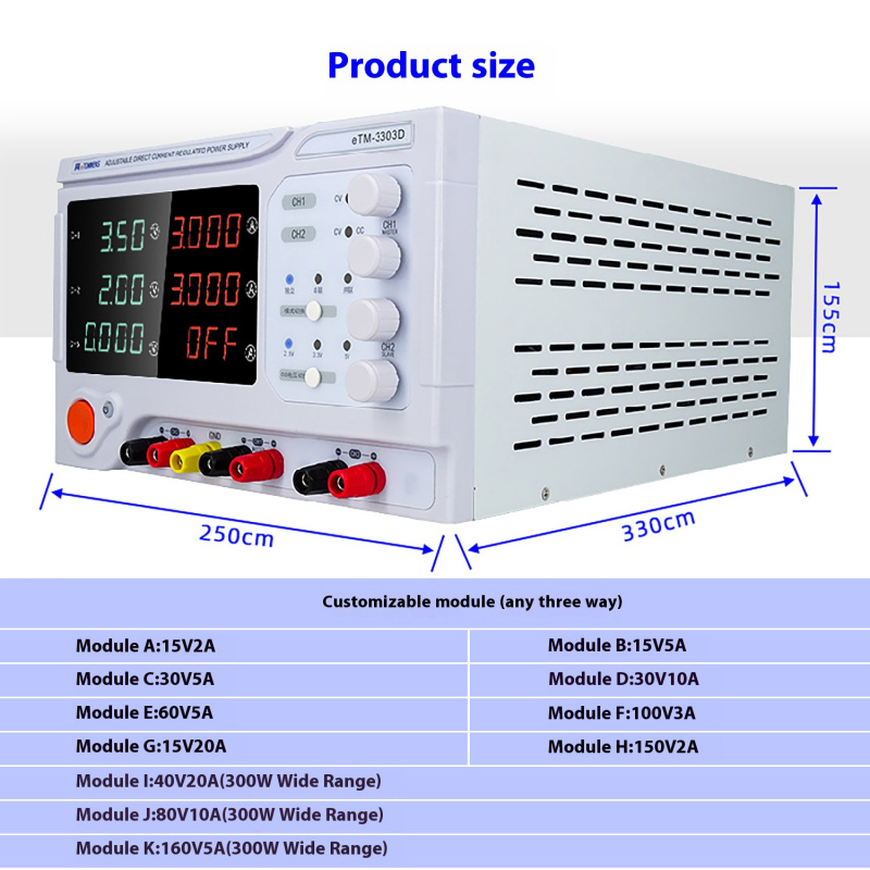 مصدر طاقة خطي لسطح المكتب مكون - مراجعة Linear Dc Power Supply Triple Output وسعره