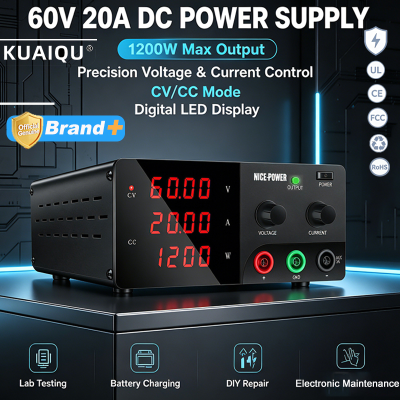 مصدر طاقة عالي القدرة من نايس- - مراجعة High Power 60V 20A Bench Power Supply وسعره