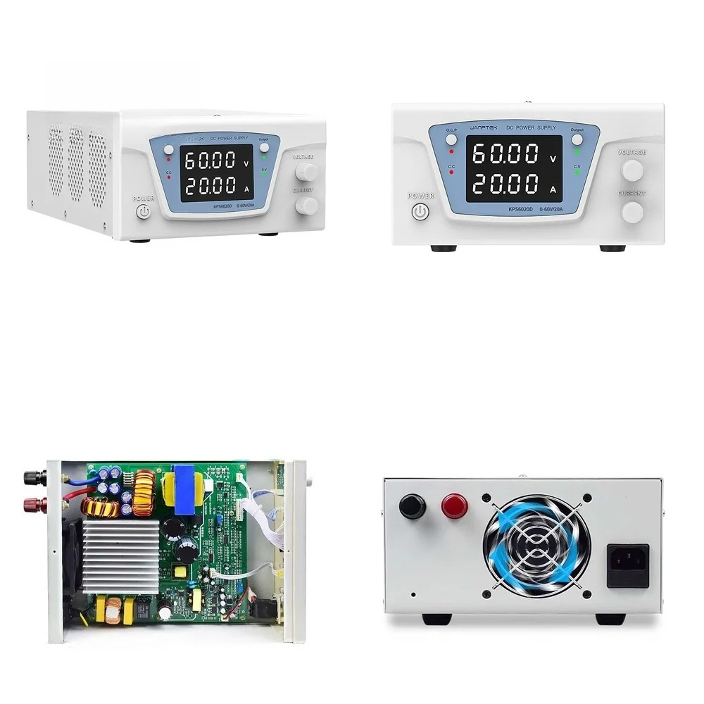 مزود طاقة تيار مستمر بشاشة LED - مراجعة High Power 60V 20A Bench Power Supply وسعره